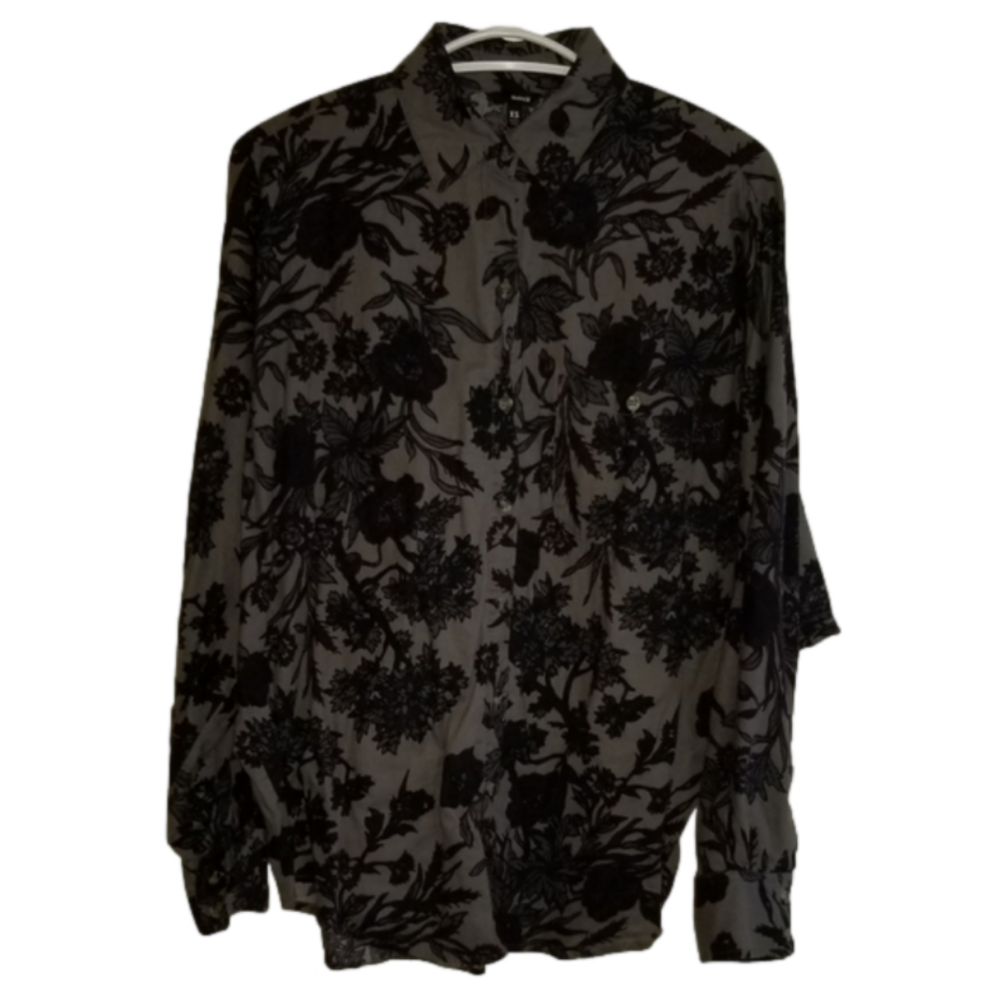 HURLEY Long Sleeve Cotton Button Up Blouse Size XS